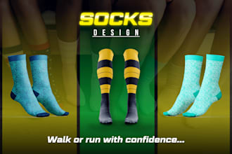 do knitting, sublimation socks design for you