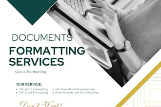 do ms word formatting, restructure the layout, and redesign the word documents
