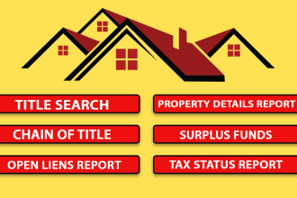 do real estate property title search and surplus fund all over the USA