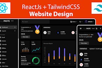 design your website with reactjs and tailwindcss