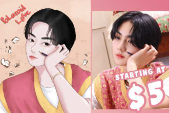 draw you in anime manhwa webtoon style