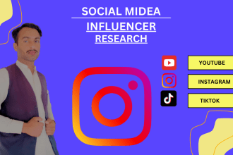 find instagram or youtube influencer research