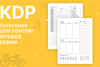 do customize KDP low content interior journal and cover page