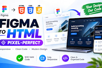 convert figma PSD to HTML, tailwind CSS, landing page, PSD to bootstrap