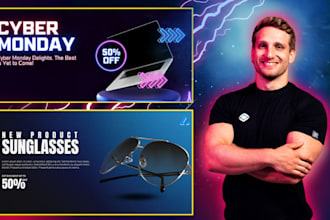 design an attractive shopify banner design, or header for your website