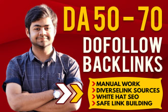 do high quality da 50 to 70 dofollow google friendly link building