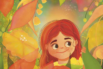 draw children story book illustration