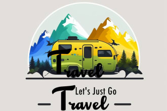 design super high quality travel logo with free source file