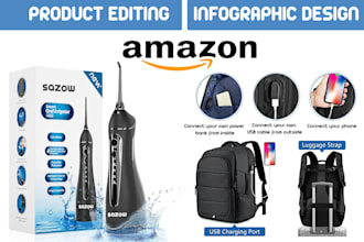 design product photography editing, amazon listing pictures