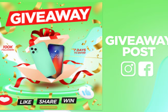 design your giveaway post