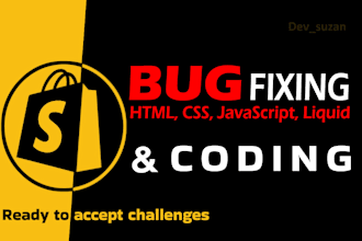 do shopify custom coding fix bugs and liquid error
