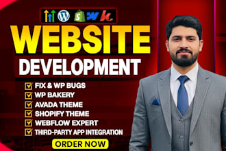 fix wp design, wp elementor, divi, wpbakery, avada or webflow expert