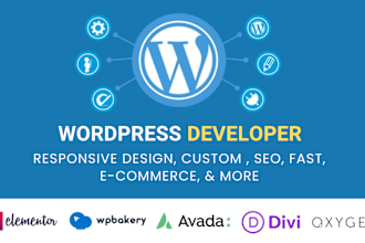 fix wp design, wp elementor, divi, wpbakery, avada or wix expert