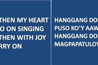 properly translate your english song into filipino