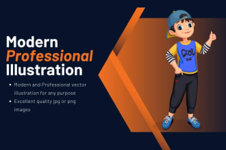create professional personalized illustration art or character