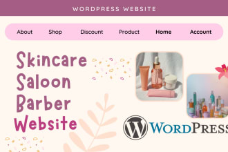 design spa, beauty saloon and healthcare website