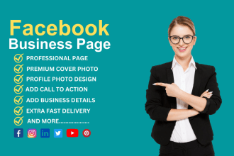 create a professional facebook business page setup and cover design