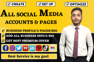 proficiently create, set up, and fully optimize your social media accounts