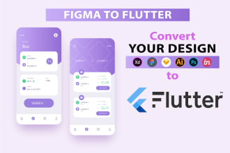 design flutter apps, flutter UI and convert figma to flutter