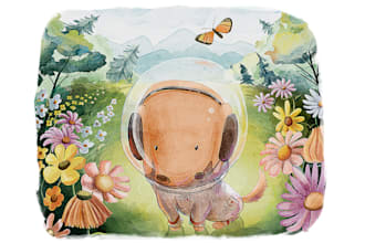 draw you a cute watercolor illustration characters