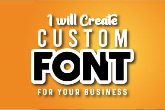 create your custom font and typography font design