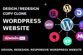 convert xd, PSD, HTML, figma to responsive wordpress website using elementor pro
