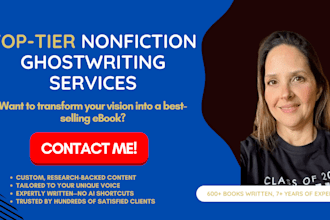 be your professional nonfiction ebook and kindle ghostwriter