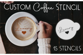 create custom coffee stencil for you