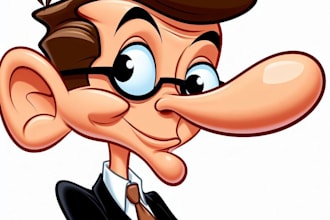 creo una caricatura cartoon