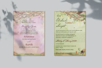 design beautiful and elegant wedding invite and stationery