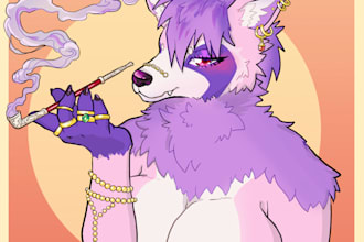 draw your furry oc or create fursona art