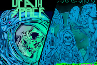 do badass psychedelic designs for tshirt and merchandise