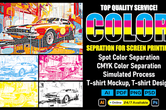 do color separation and vectorization for screen printing