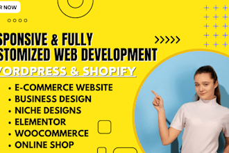 design business and ecommerce wordpress website