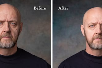 do professional headshot or portrait retouching