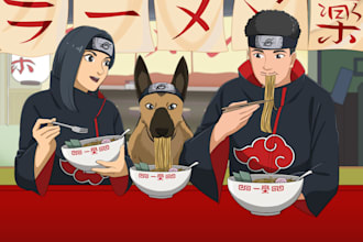 draw you in naruto style