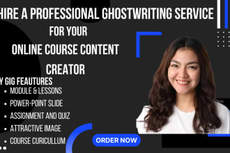 create online course content, lesson plan, course curriculum for course website