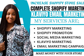 boost shopify sales, shopify marketing, shopify promotion, klaviyo marketing