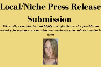 submit your press release to local or niche outlets