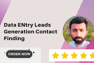 do data entry contact finding company information finding