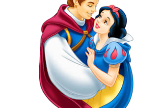 illustrate cartoon character portrait in disney style
