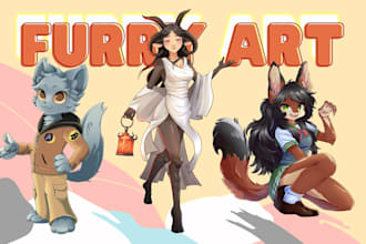 draw furry art, fursona, dnd furry character and anthro art, sfw