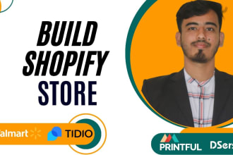 build shopify store shopify website for dropshipping or print on demand