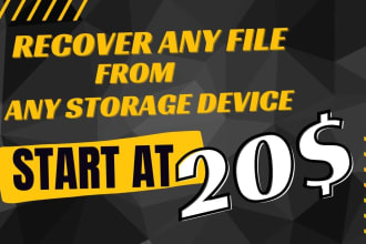 do data recovery and restore all types of files from any storage device