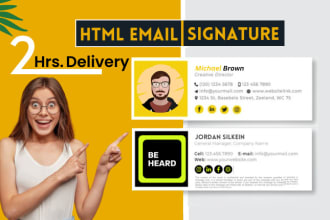 make a clickable HTML email signature within 2hrs