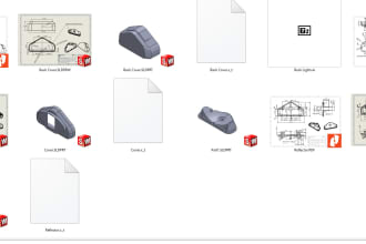 2d drawings of industrial designs mechanical components