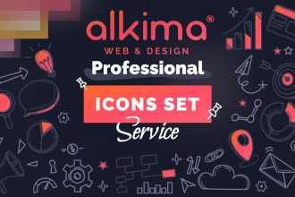 design a custom icon set for your website or online shop