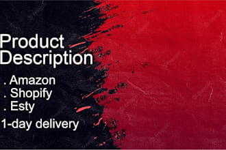 write product descriptions that sell for amazon and shopify