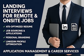 help you land remote or office jobs with optimized resume, linkedin