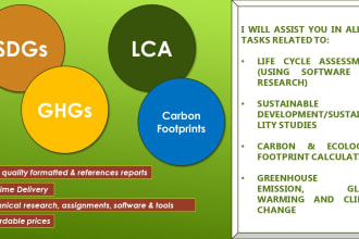 do sustainability, life cycle assessment, and carbon footprint research writing